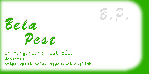bela pest business card